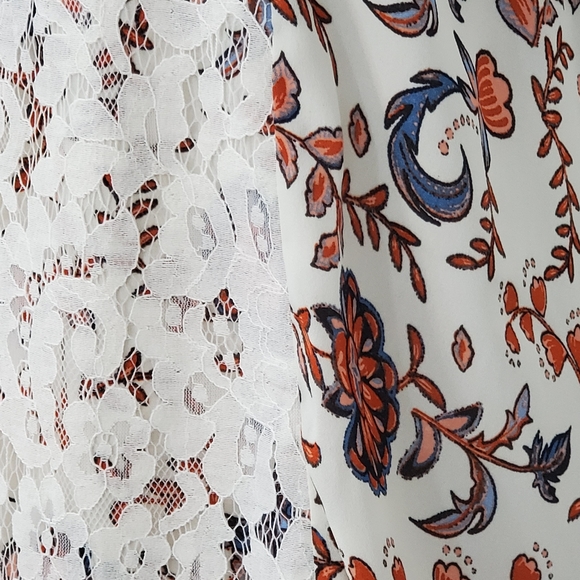 LAST Lace Top Jacquard Plus Sleeveless Self Esteem - Picture 7 of 9